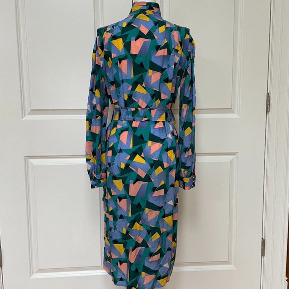 Bold Geo Mock Neck Dress With Sporty Stripe from Coach - Picture 3 of 5